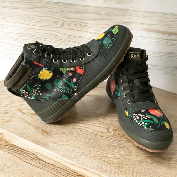 Keds x Rifle Paper Co. Scout Duck Ankle Botanical Canvas Water Resistant Boots - Picture 2 of 13